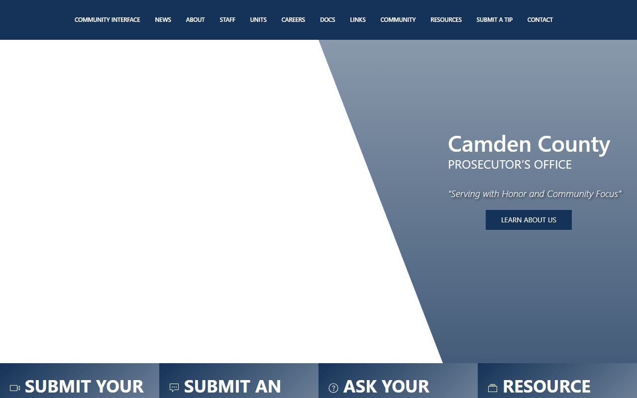 Camden County Prosecutor website with information relevant to Cherry Hill police cases