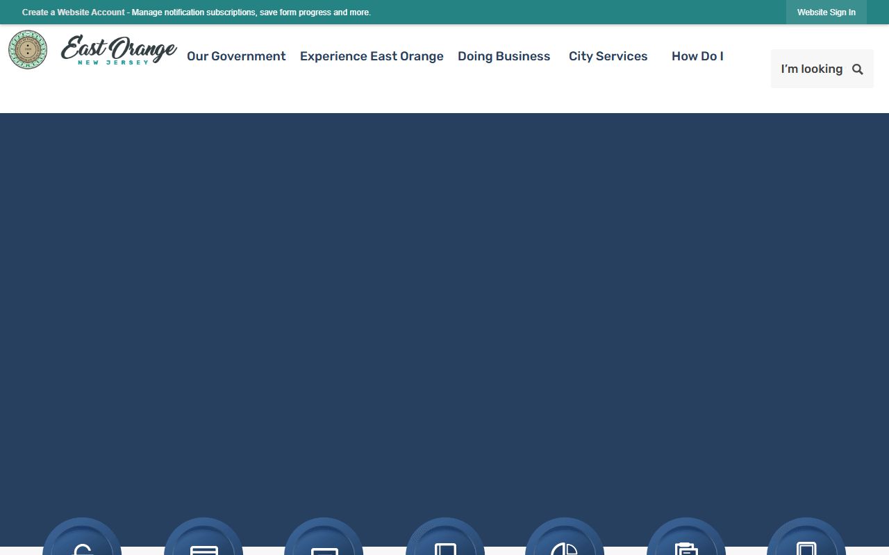 City of East Orange official website for accessing police records and city services