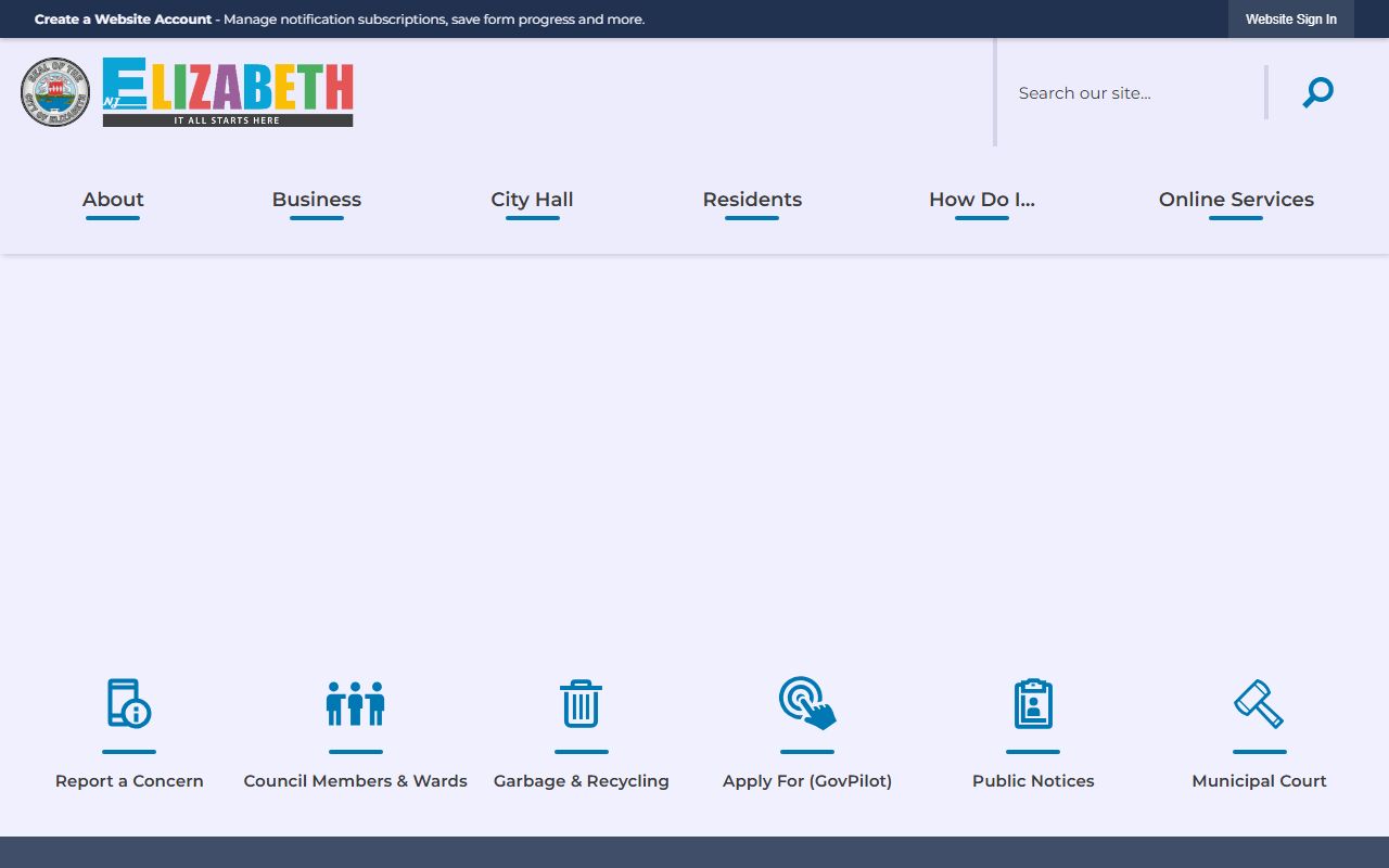 Elizabeth city portal for accessing Elizabeth police records
