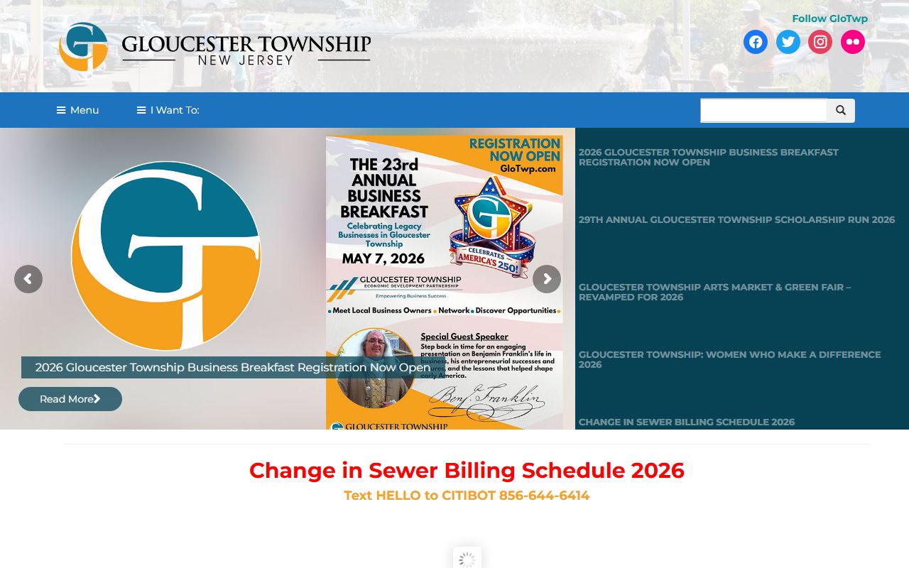 Gloucester Township official website portal for police record requests
