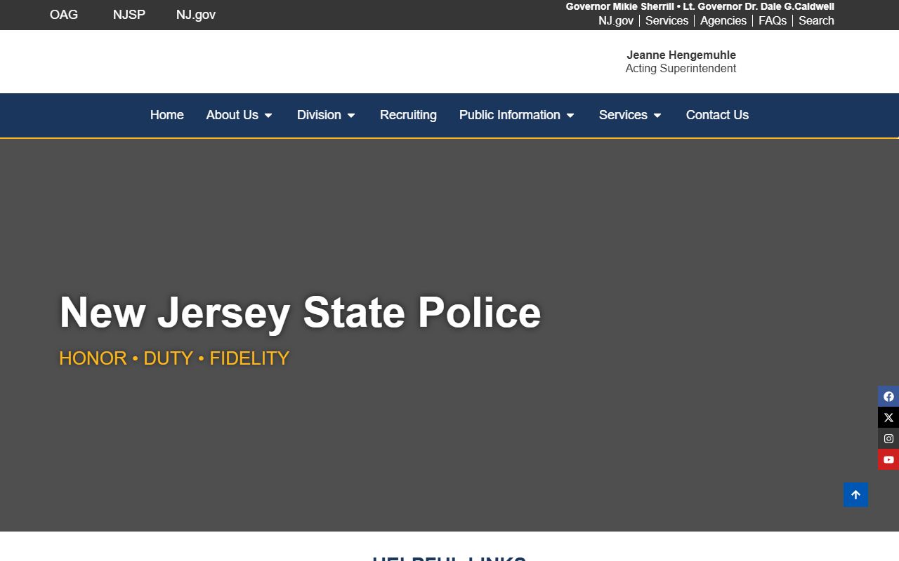 New Jersey UCR page with Jackson Township crime statistics