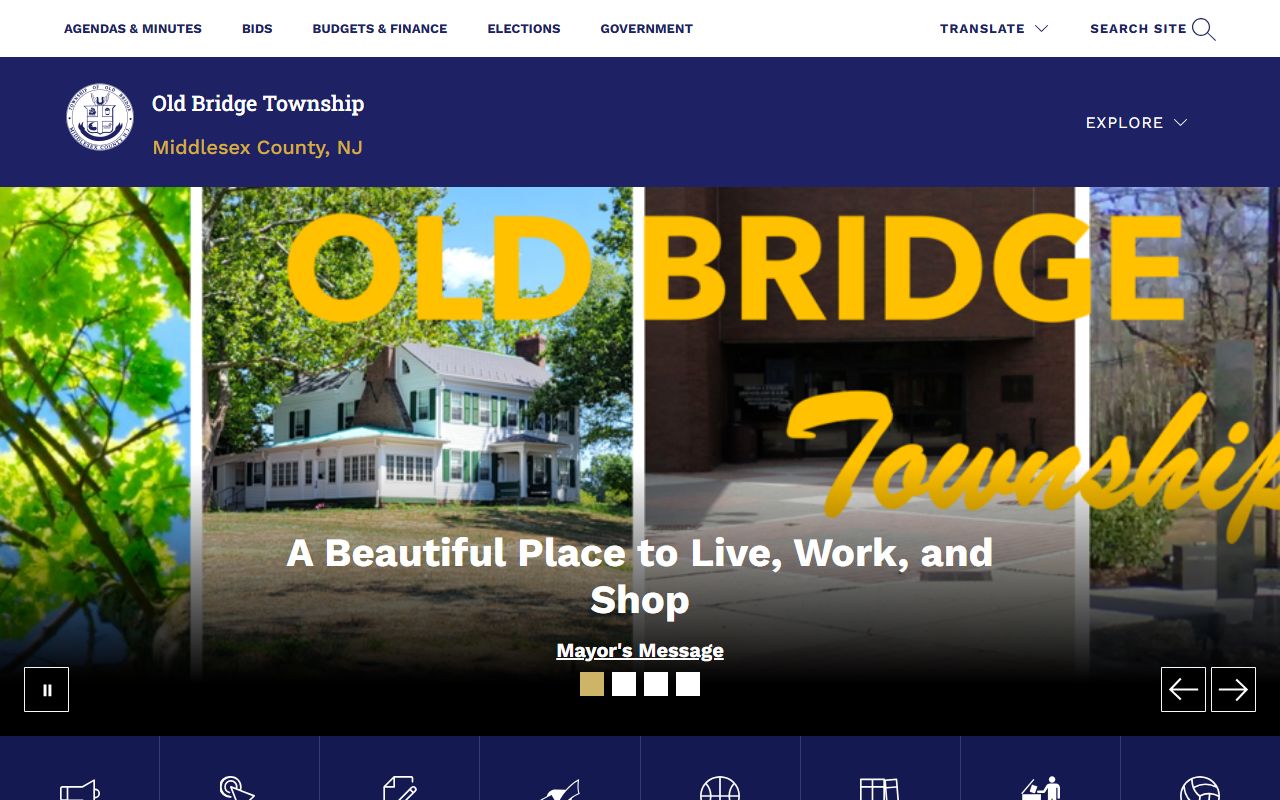 Old Bridge Township official website for police records and public services