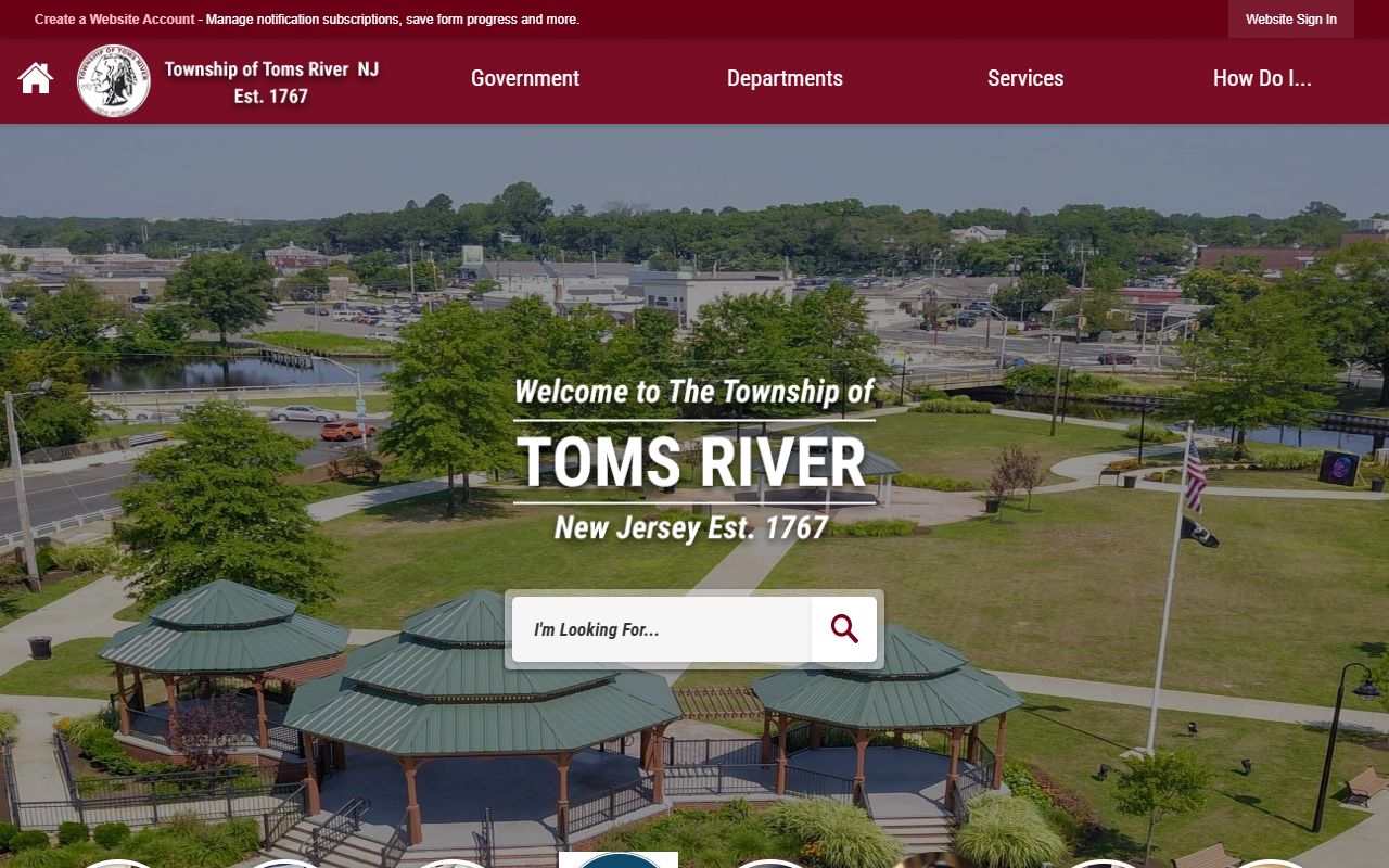 Toms River Township official website portal for accessing police records and OPRA request forms