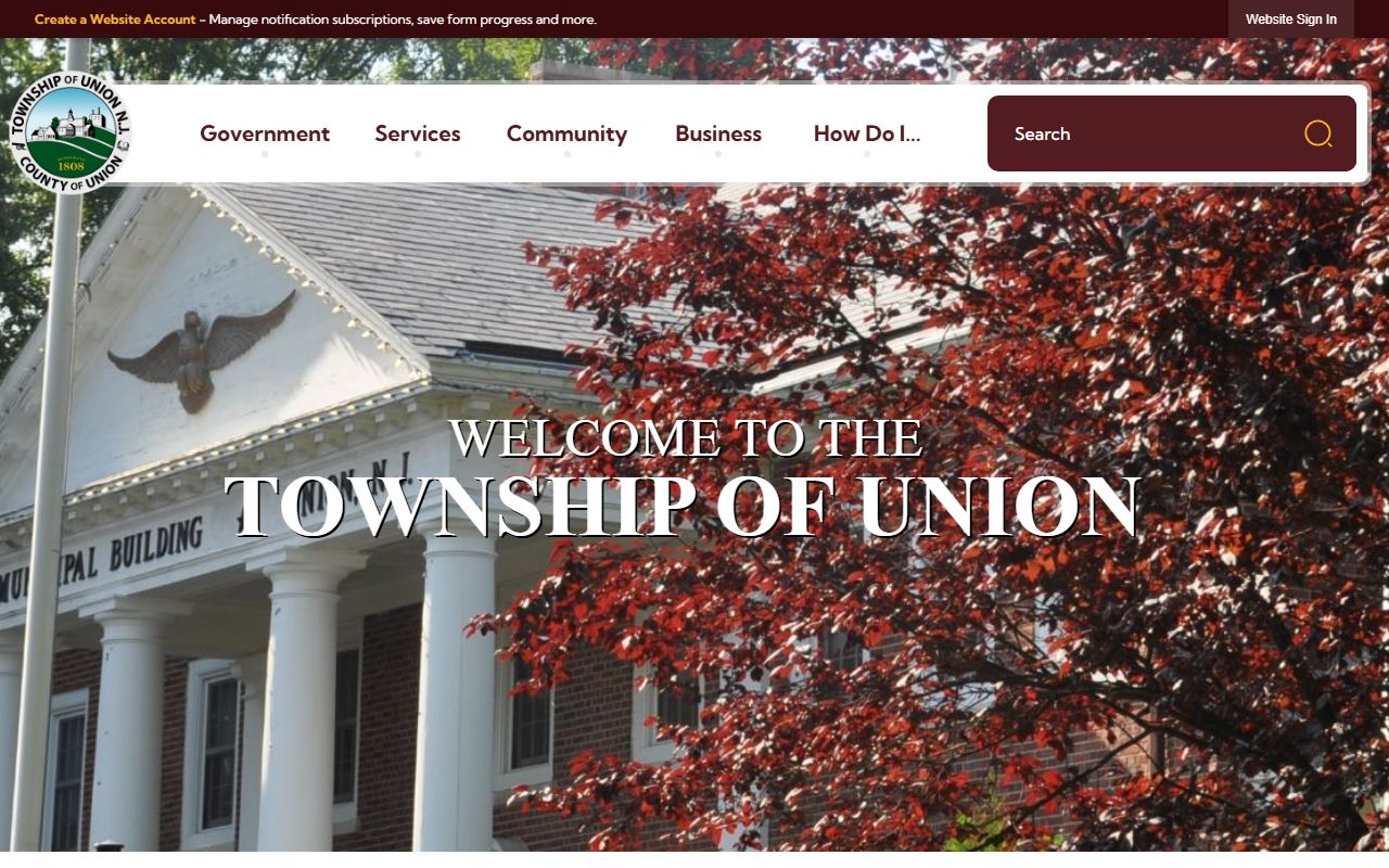Union Township official website for police record requests