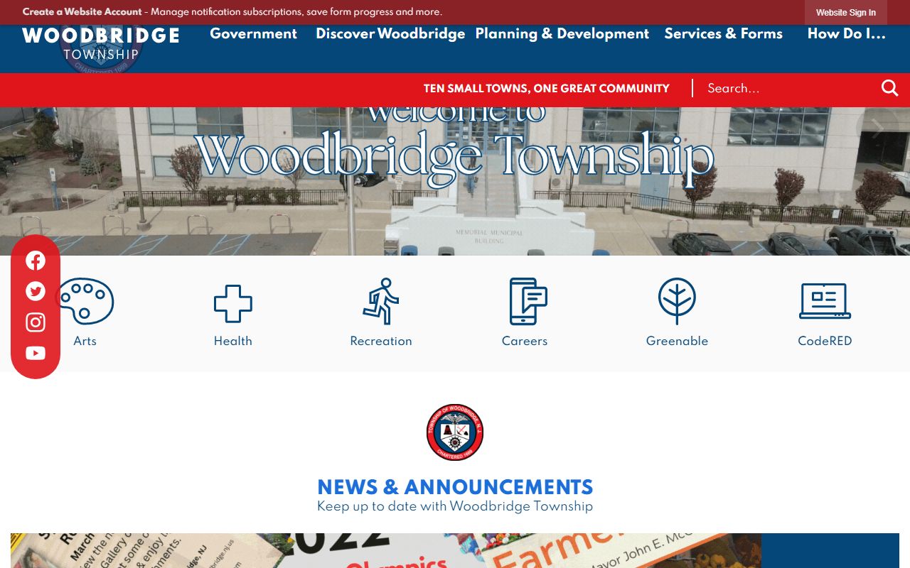 Woodbridge Township portal for accessing Woodbridge police records