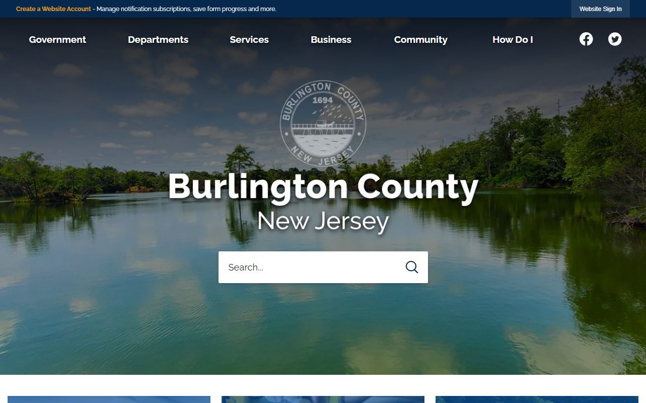 Burlington County government portal for police records