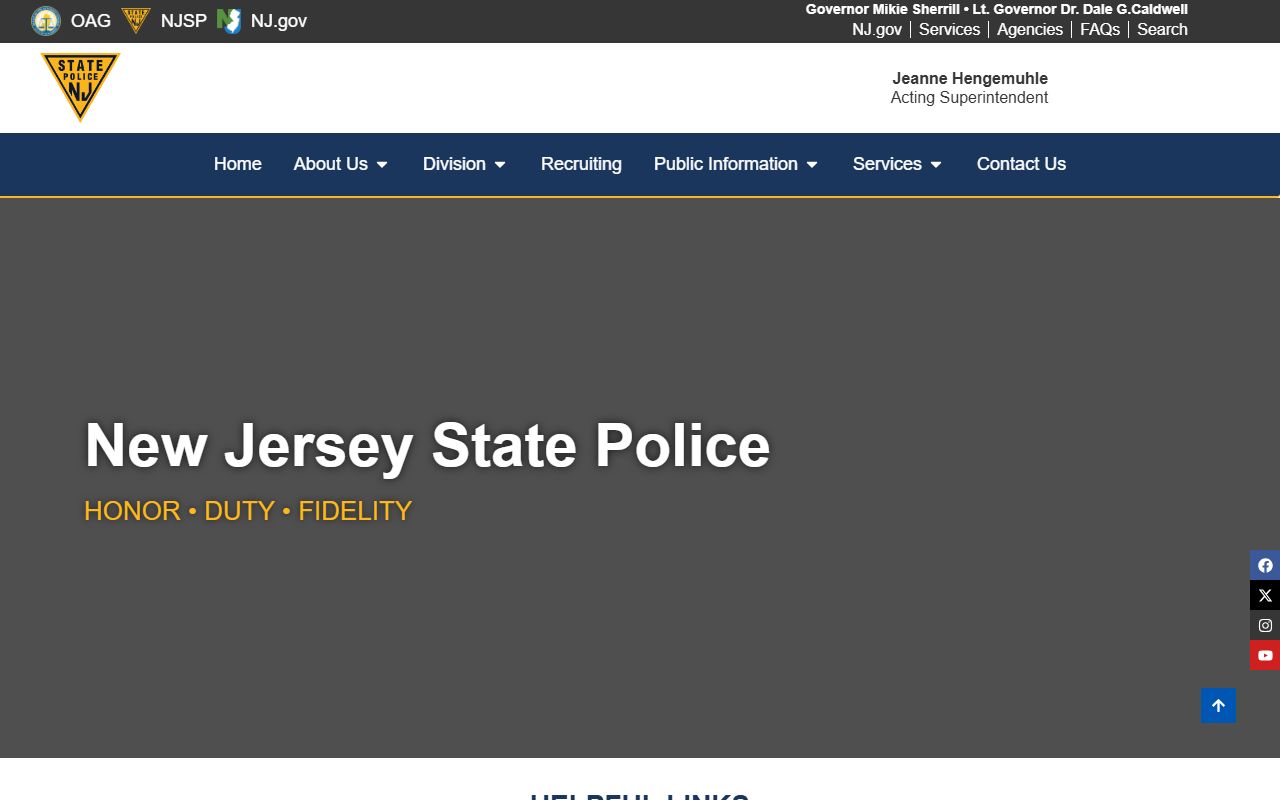 Crime reports page for Hudson County police records data