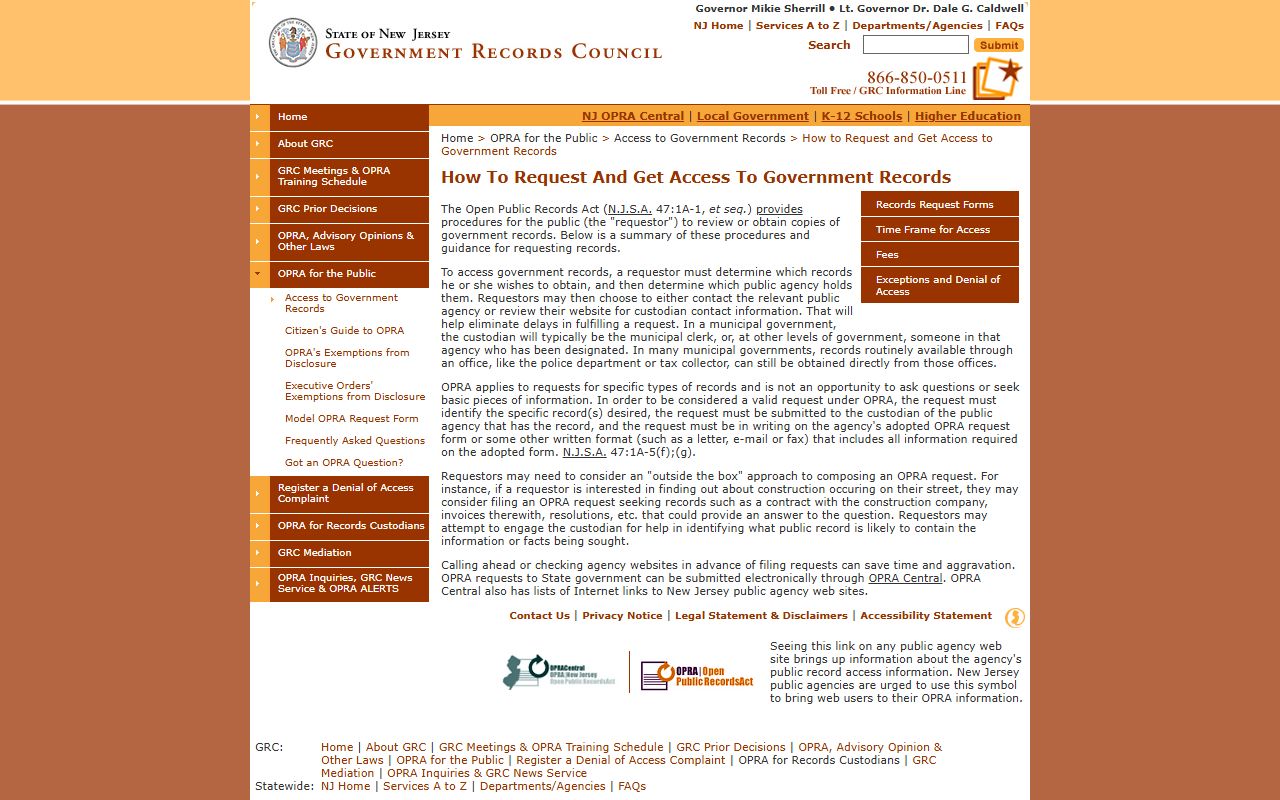 New Jersey guide for how to request police records